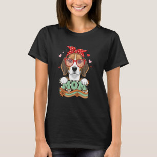 Retro 70er Jahre Blumen Beagle Mutter Mama Oma Mut T-Shirt