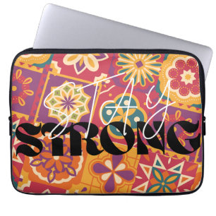 Retro 70er Jahre Florales Patchwork Stay Strong​ U Laptopschutzhülle