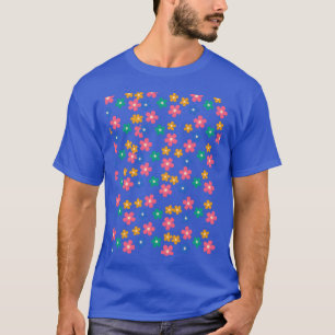 Retro 70er Jahre Gänseblümchen in orangefarbener F T-Shirt