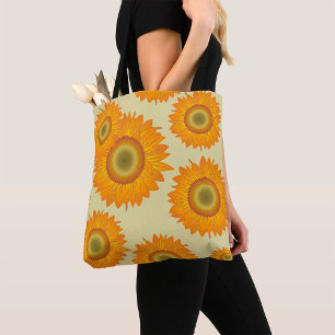 Retro 70er Jahre Gelbes Sonnenblumen-Blumenmuster
