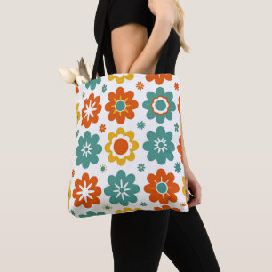 Retro 70er Jahre Geometrisches Flower Power Boho
