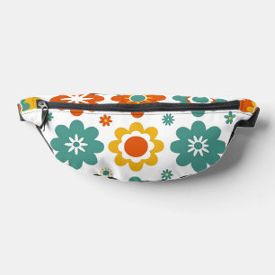 Retro 70er Jahre Geometrisches Flower Power Boho Bauchtasche