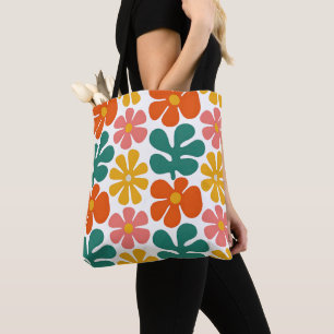 Retro 70er Jahre Groovy Folk Art Blumenmuster