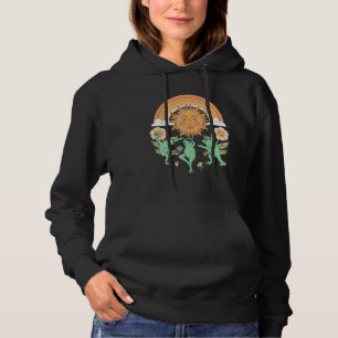 Retro-70er Jahre Groovy Hippie Indie Frösche tanze Hoodie
