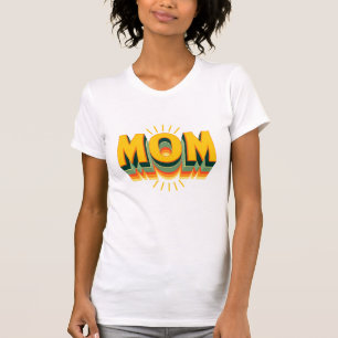 Retro 70er Jahre Mom-Typografie T-Shirt