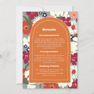 Retro 70er Jahre Orange Sommer Herbst Hochzeit Det Einladung