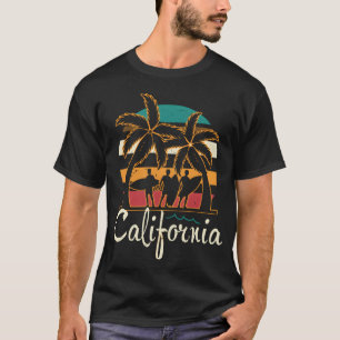 Retro 70er Jahre Surfer Kalifornischer Stil Famili T-Shirt