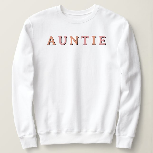 Retro 70er Jahre Themed Blush and Orange Auntie Sweatshirt (Design vorne)