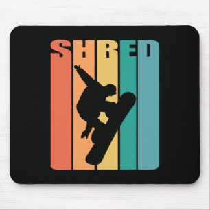 Retro 70er Jahre Vintage Snowboard-Shirt Snowboard Mousepad