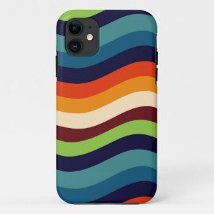 Retro-70er-Jahre wellige Streifen Case-Mate iPhone Hülle