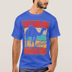 Retro 70er Kamel Sonnenuntergang Vintage Silhouett T-Shirt