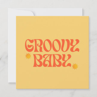 Retro 70er Mustard Orange Hippie Groovy Baby