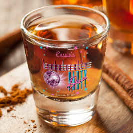 Retro 70er Neon Look Disco Ball Junggeselinnen-Abs Schnapsglas