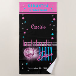 Retro 70er Neon Look Disco Ball Junggeselinnen-Abs Strandtuch