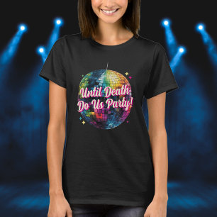 Retro 70er Party Disco Kugel Glanz Glamour Hochzei T-Shirt