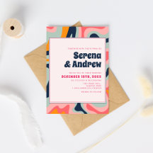 Retro 70er Pastel Pink Groovy Abstrakt