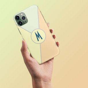 Retro-70er-Pastellfarbblock Dreieck-Monogramm Case-Mate iPhone Hülle