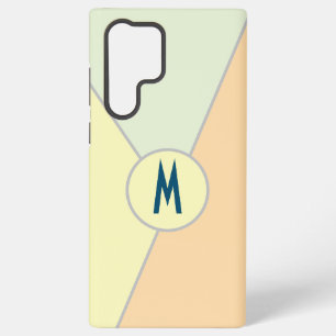Retro-70er-Pastellfarbblock Dreieck-Monogramm Samsung Galaxy Hülle