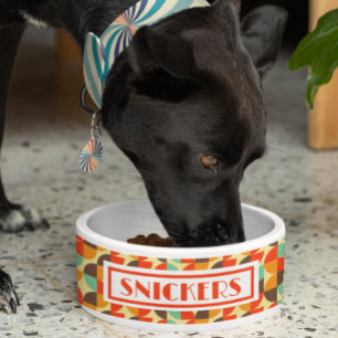 Retro 70er Personalisierter Name Napf