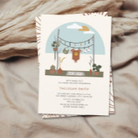 Retro 70er Pflanze Clothesline Neutral Baby Dusche