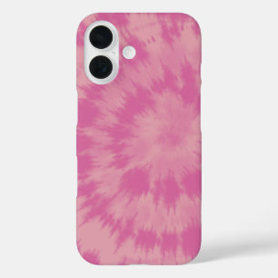 Retro 70er Pink Hippie Gefärbte Krawatte Abstrakte iPhone 16 Hülle