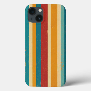 Retro 70er Rainbow Stripe Vintag iPhone Case
