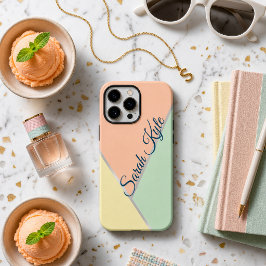 Retro 70er Rosa Muster für aquamarine Pastellfarbe iPhone 16 Pro Max Hülle