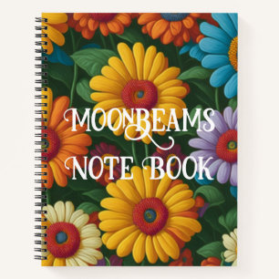 Retro 70er Stil farbenfrohe Gänse Notizbuch