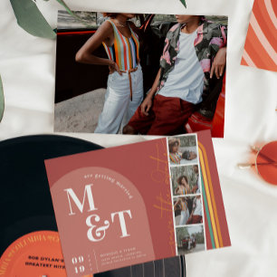 Retro 70er Streifen Arch   Foto für Filmstreifen Save The Date