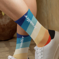 Retro 70er Streifen Personalisierter Name