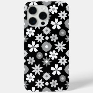 Retro 70er Style Blume Monochrome Muster Case-Mate iPhone Hülle