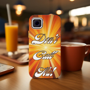 Retro 70er Style Orange Sonnenstrahlen "Ruf mich n Case-Mate iPhone Hülle