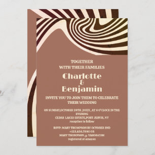 Retro 70er Wedding Einladung