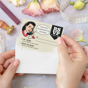 Retro 70's Comic Book Pop Art Fun Wedding RSVP Karte