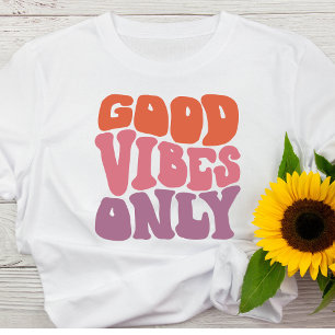 Retro 70's Good Vibes Only Women's Basic T - Shirt