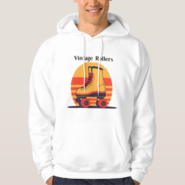 Retro 70s Roller Skate Hoodie (Vorderseite)