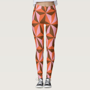 Retro 70's: Vintages Muster Hintergrund Leggings