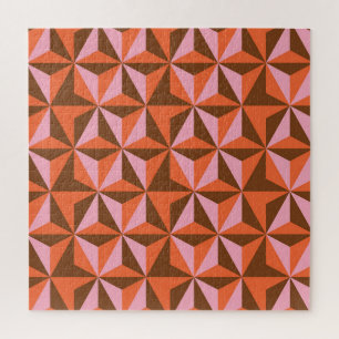 Retro 70's: Vintages Muster Hintergrund Puzzle