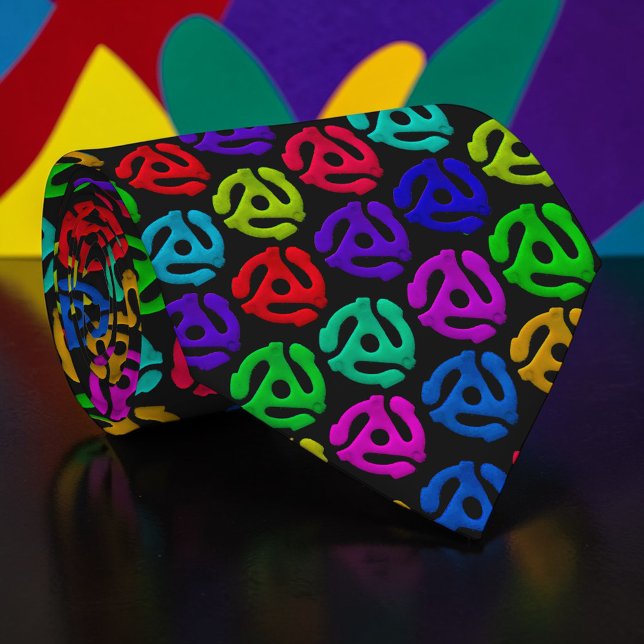 Retro 70s Vinyl Record 45 Custom Necktie Tie Krawatte (Von Creator hochgeladen)