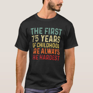 Retro 75 Jahre alte Männer Frauen Sprichwort 75. G T-Shirt