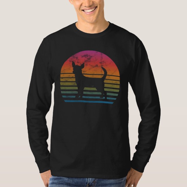 Retro 80 S Chihuahua Sweat Crop Top (Vorderseite)