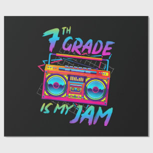 Retro 80er 7. Klasse ist mein Ding Zurück zur Schu Geschenkpapier