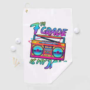 Retro 80er 7. Klasse ist mein Ding Zurück zur Schu Golfhandtuch