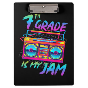 Retro 80er 7. Klasse ist mein Ding Zurück zur Schu Klemmbrett