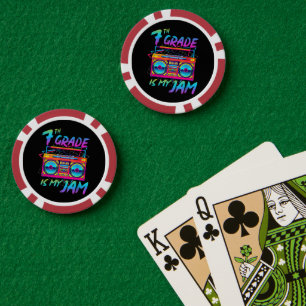 Retro 80er 7. Klasse ist mein Ding Zurück zur Schu Pokerchips