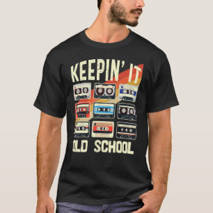 Retro 80er 90er Bleibt Old School Vintage Kassette T-Shirt