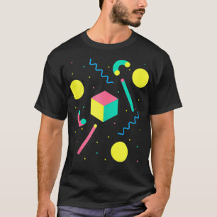 Retro 80er 90er Jahre Vintage Geometrisches Muster T-Shirt