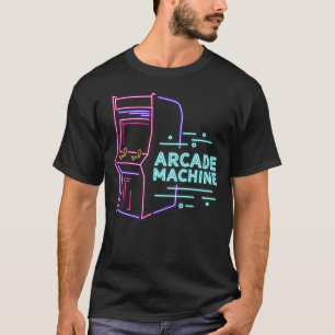 Retro 80er 90er Neon-Arcade-Maschine Arcade-Schran T-Shirt