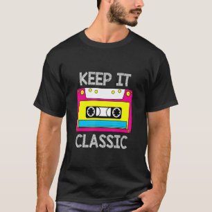 Retro 80er 90s Audio Mehrfarbige Kassette Vintag T-Shirt