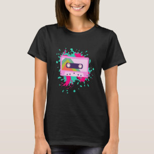 Retro 80er 90s Audio Music Cassette Vintag gefärbt T-Shirt